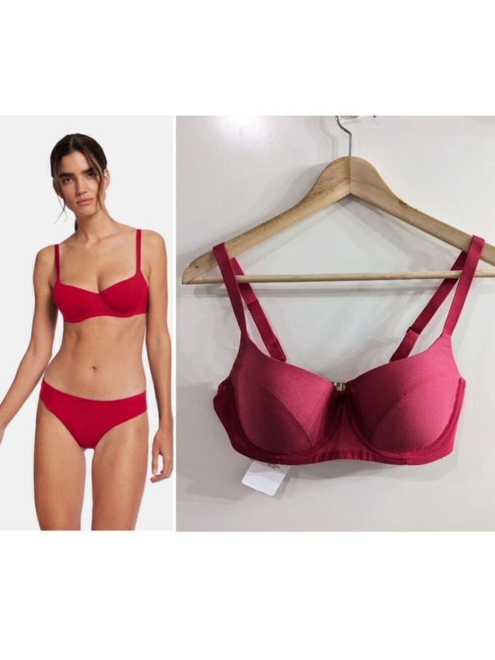 NWT Wolford | Juventas Beach Bra in Rubino Red (Small/D cup)